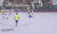 خلاصه بازی فوتبال ساحلی ایران ۲ - ۳ برزیل